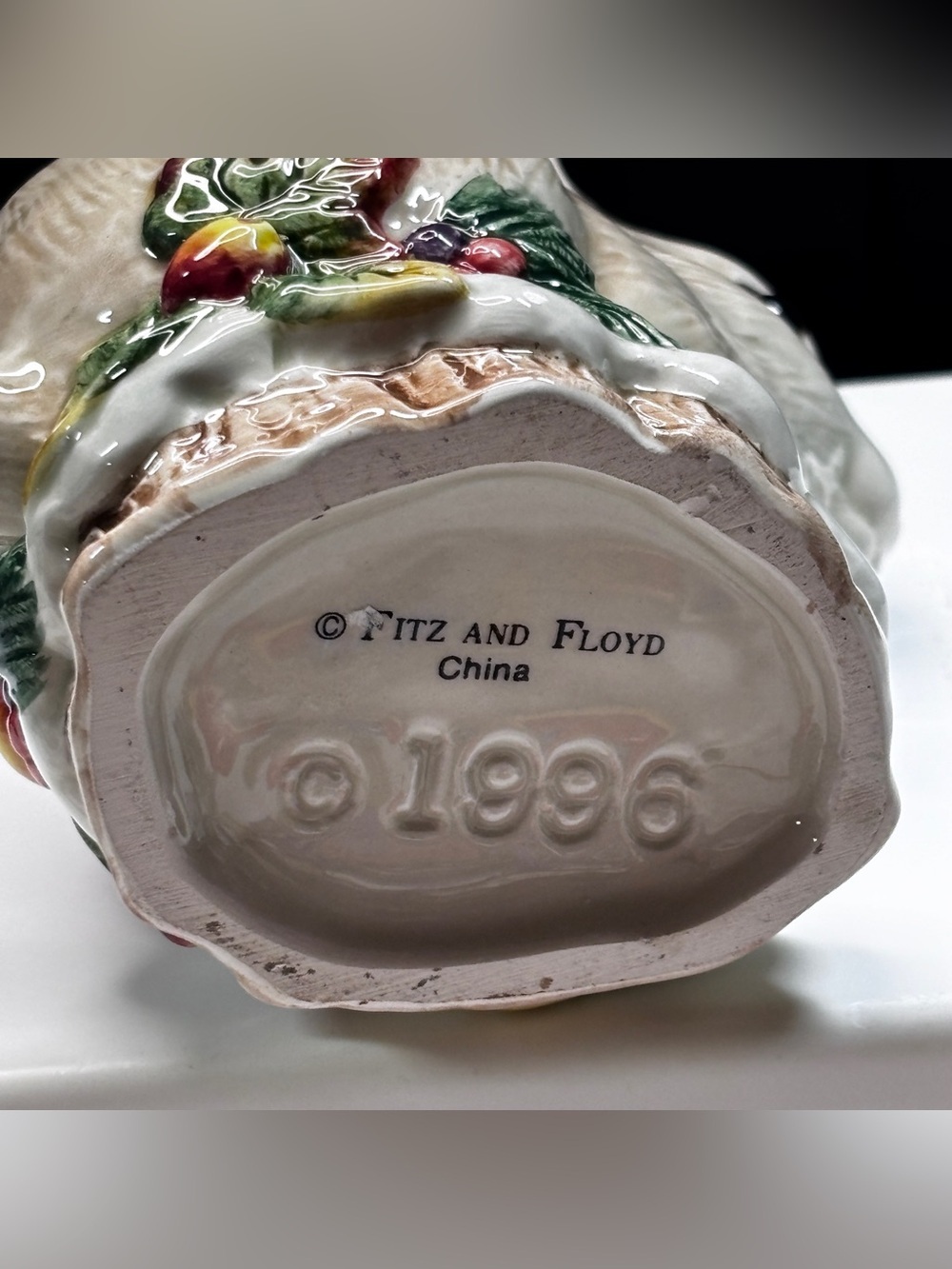 Fitz and Floyd Snowy Woods bunny rabbit sugar bowl - Picture 11 of 13